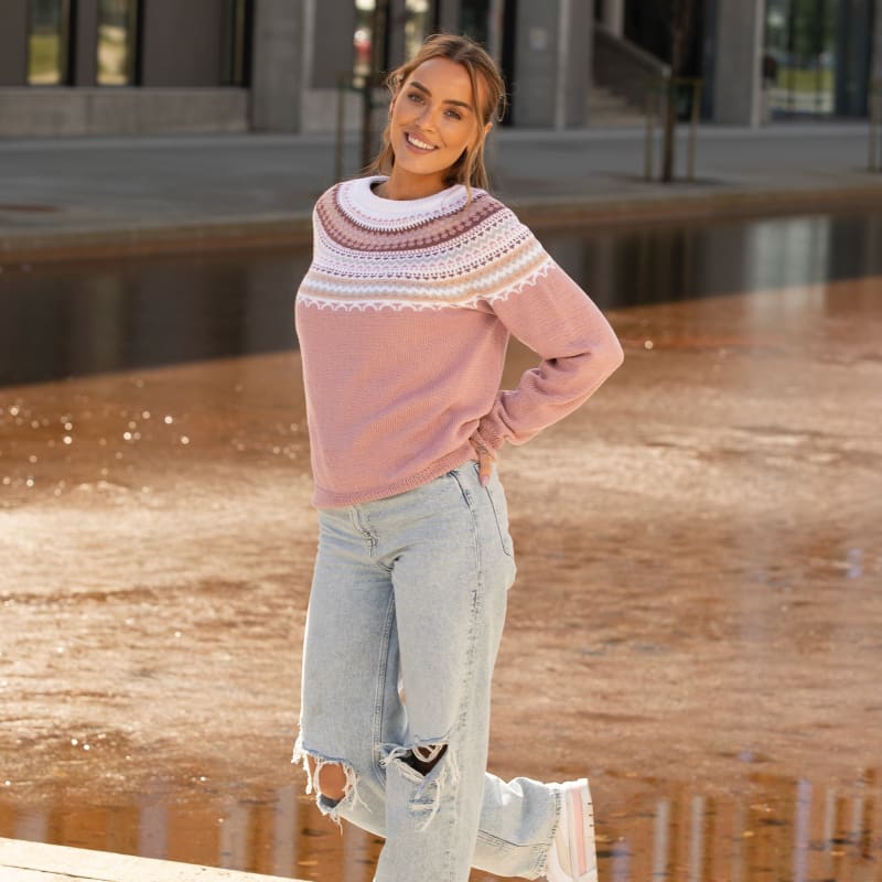 Strikk The Look: Kapers-genser pudderrosa