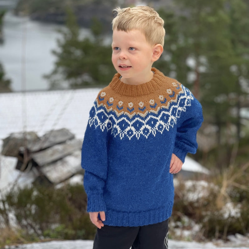 Strikk The Look: Kim- genser kongeblå