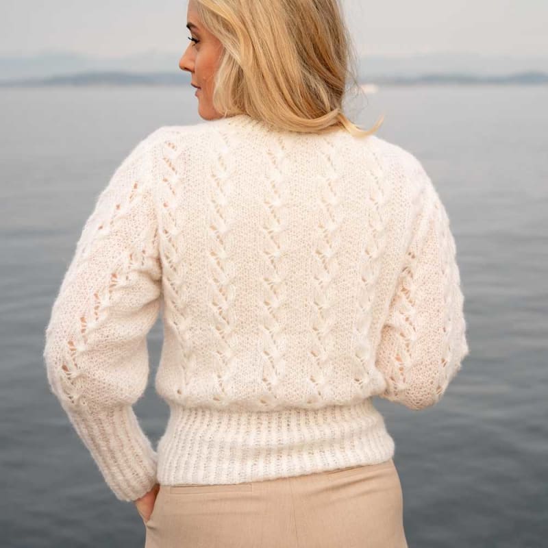 Strikk The Look: Kira cardigan hvit