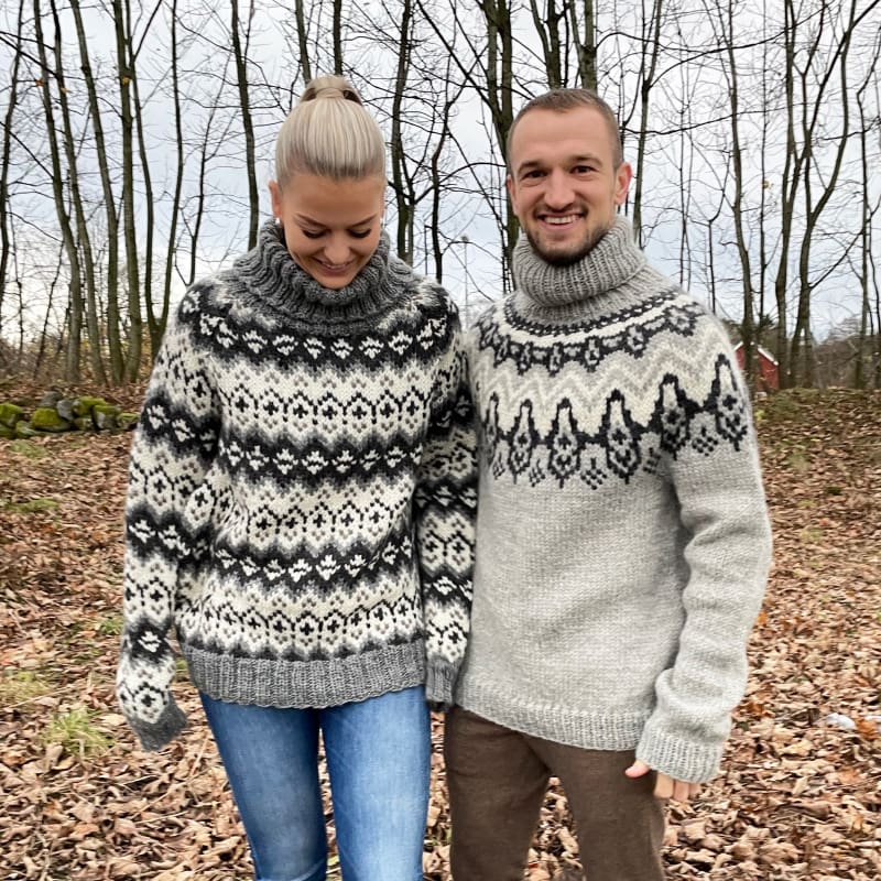 Strikk The Look: Klaki-genser lys grå