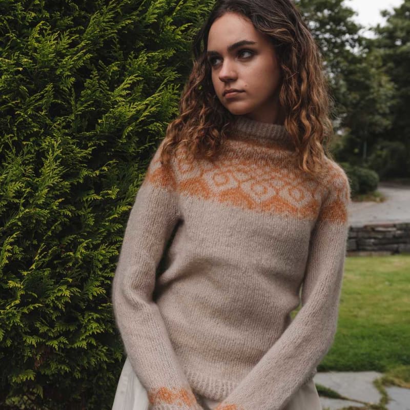 Strikk The Look: Kleber-genser lys beige