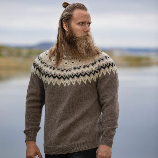Strikk The Look: Kraft-genser grå