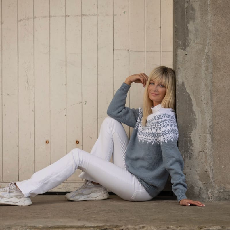 Strikk The Look: Krus-genser blå