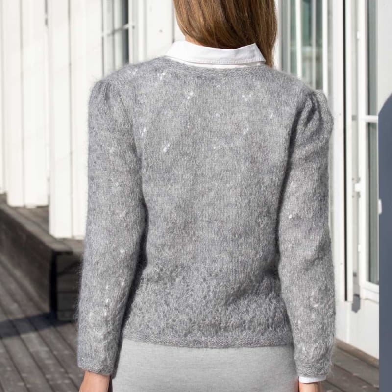 Strikk The Look: Lace-jakke Grå