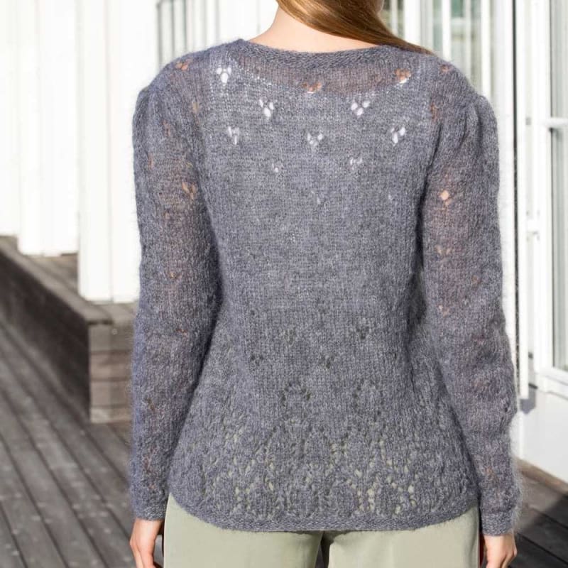 Strikk the Look: Lace-jakke Mørk grå