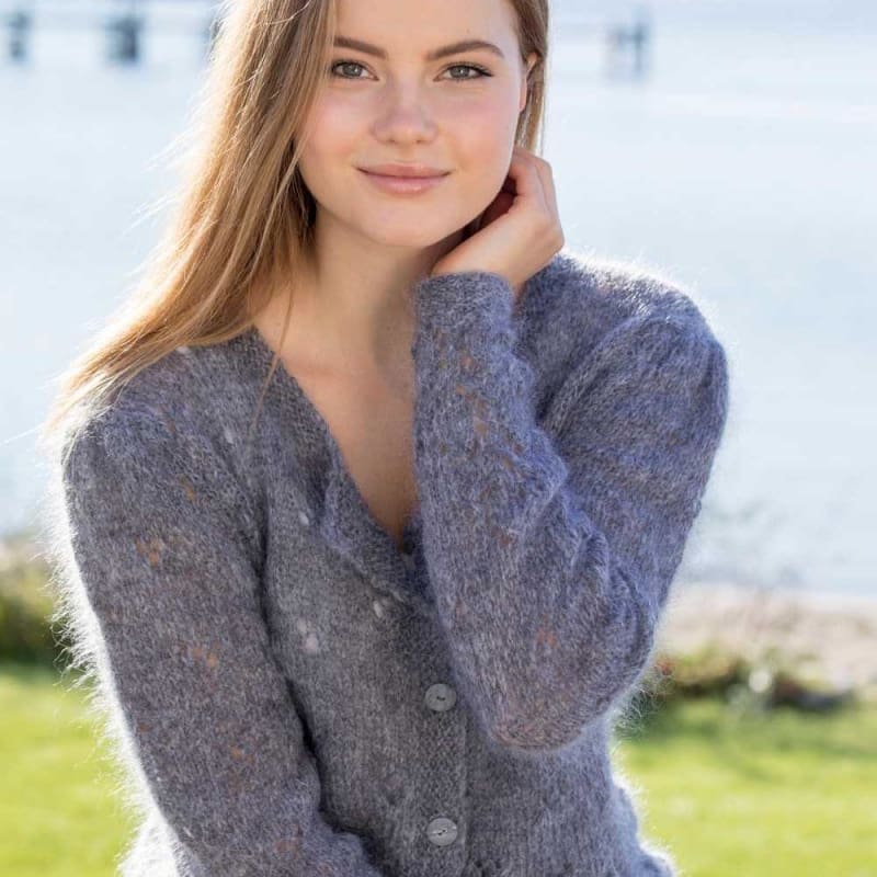 Strikk the Look: Lace-jakke Mørk grå