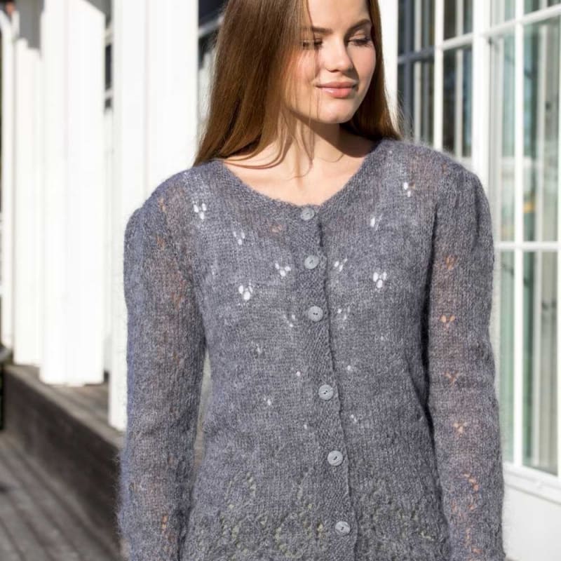 Strikk the Look: Lace-jakke Mørk grå