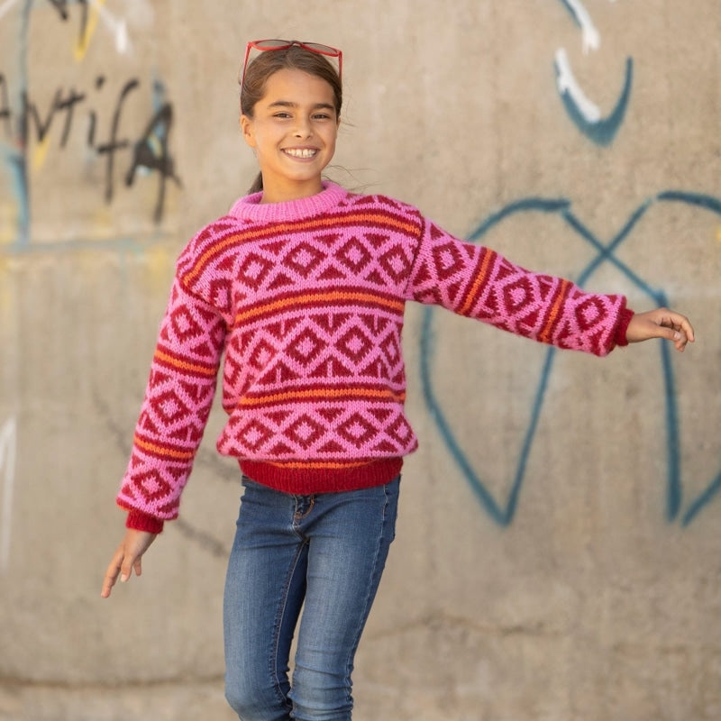 Strikk The Look: Lava-genser barn