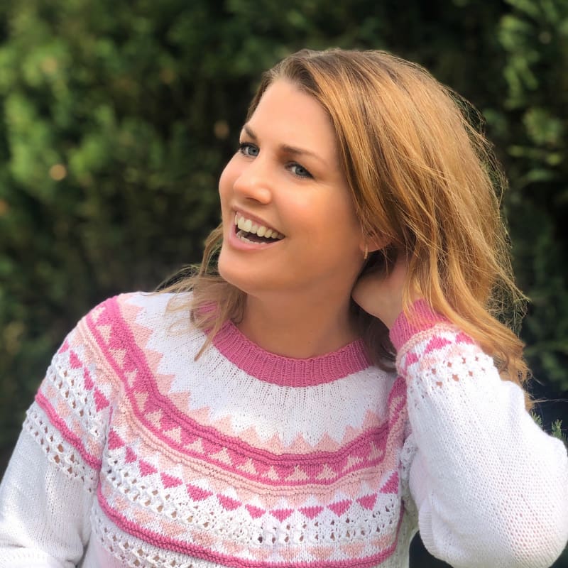 Strikk The Look: Leonora-genser rosa