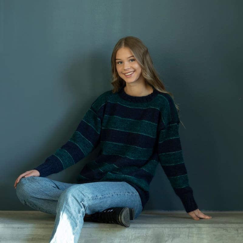 Strikk The Look: Lila-genser marine