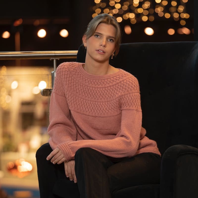 Strikk The Look: Lindis-genser aprikos