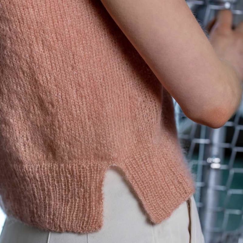 Strikk the Look: Lun-vest beige rose