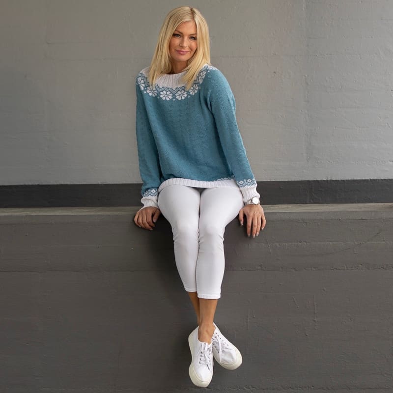 Strikk The Look: Lydia-genser blå