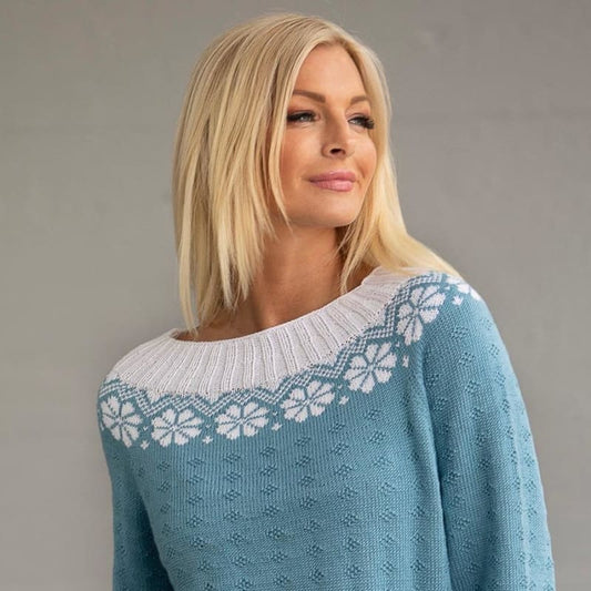 Strikk The Look: Lydia-genser blå