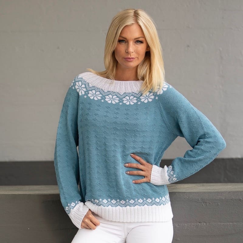 Strikk The Look: Lydia-genser blå