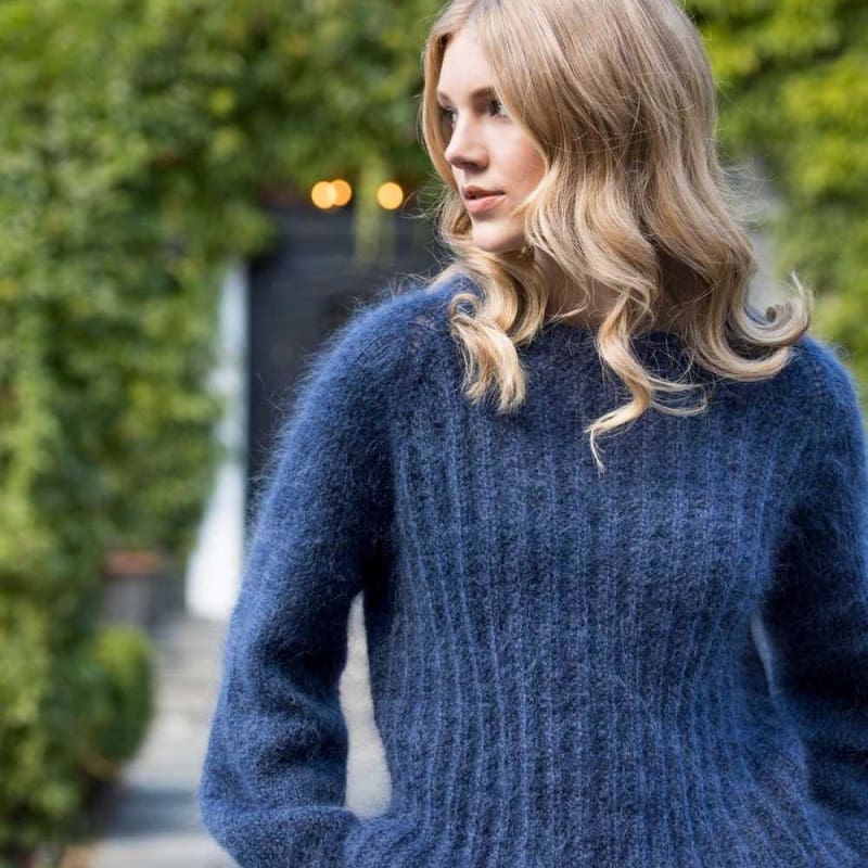 Strikk The Look: Malin-genser indigo