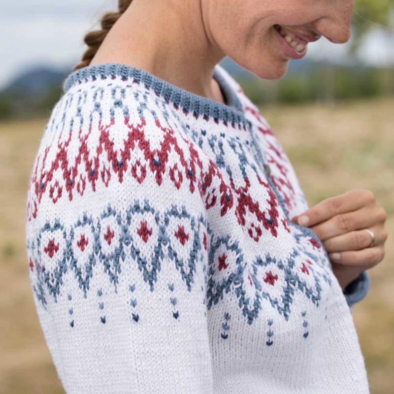 Strikk The Look: Mammahjerte-jakke hvit