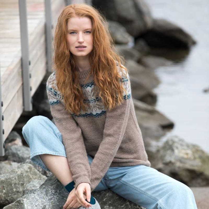 Strikk The Look: Maria-genser Lys brun