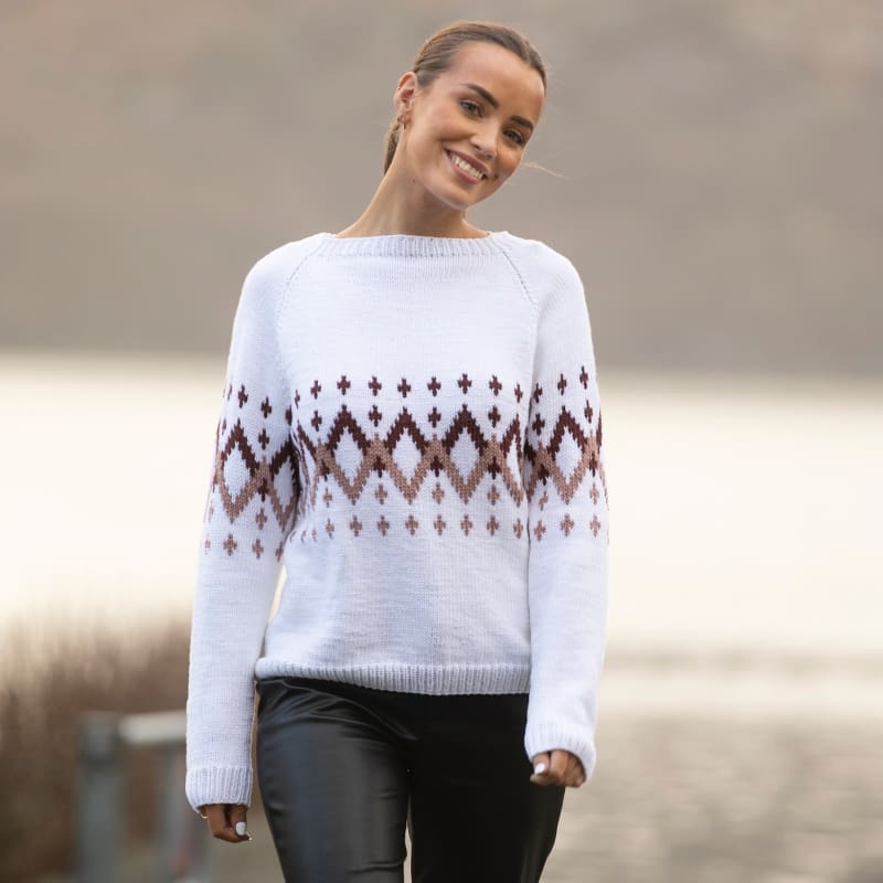 Strikk The look: Masala-genser hvit Katalog