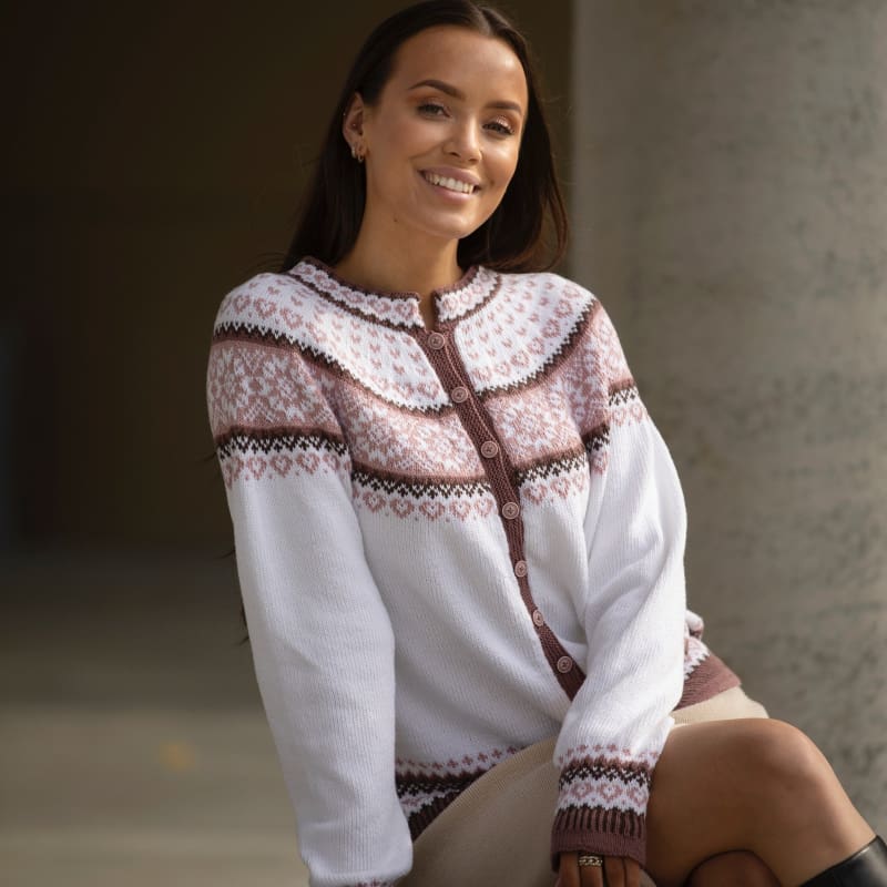 Strikk The Look: Maud-jakke hvit