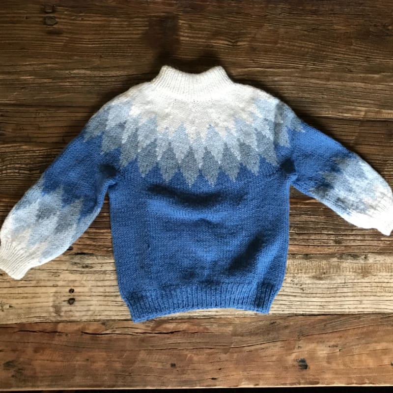 Strikk The Look: Merle-genser blå