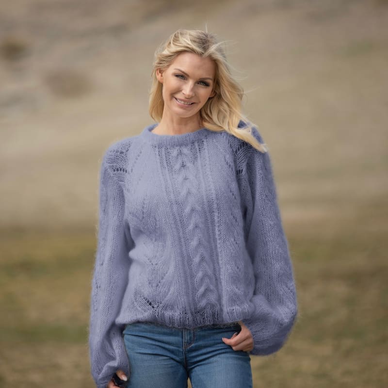 Strikk The Look: Mille-genser gråblå