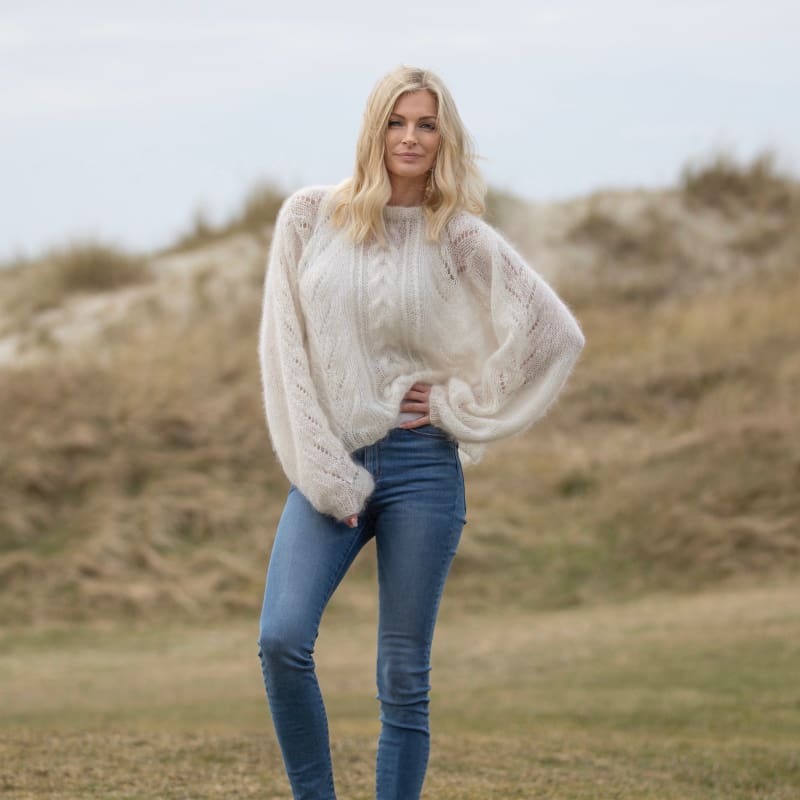 Strikk The Look: Mille-genser hvit