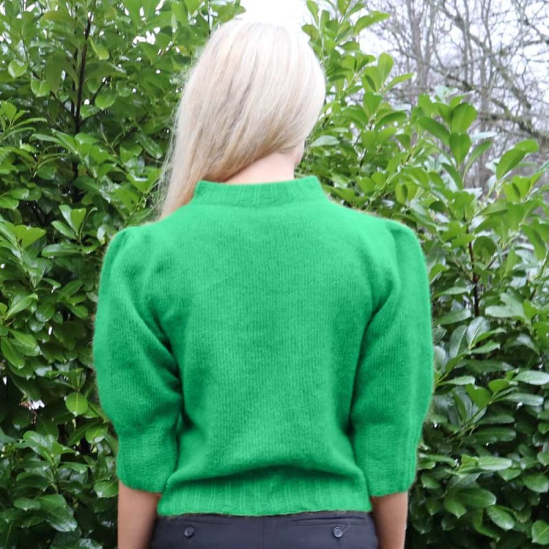 Strikk The Look: Misty-jumper grønn 3/4 erm