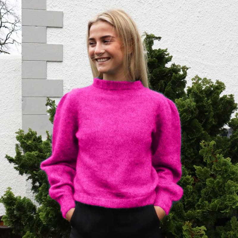 Strikk The Look: Misty-jumper pink lang erm