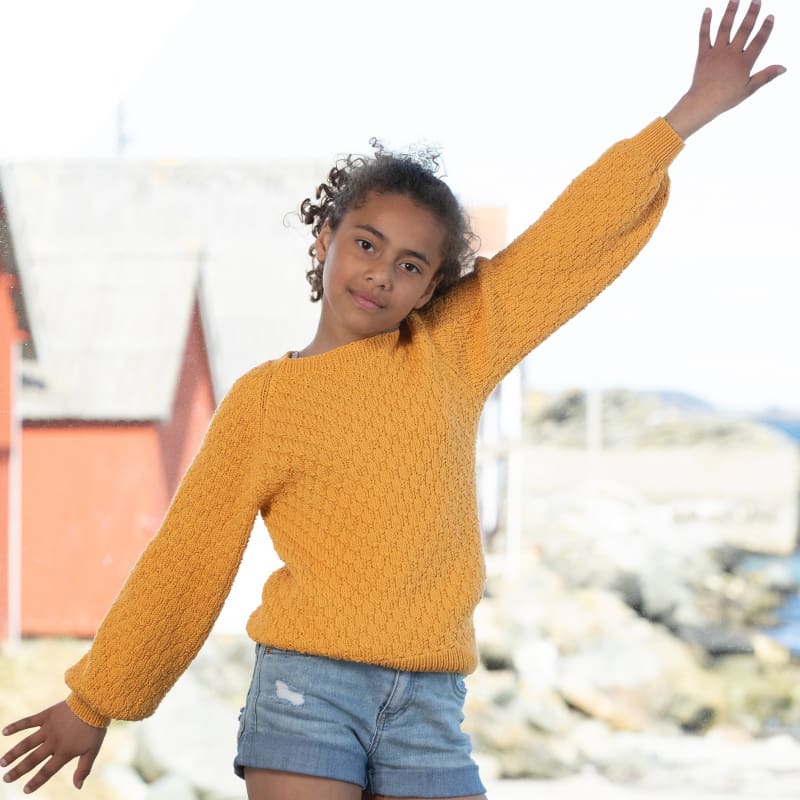 Strikk The Look: Nala-genser barn maisgul