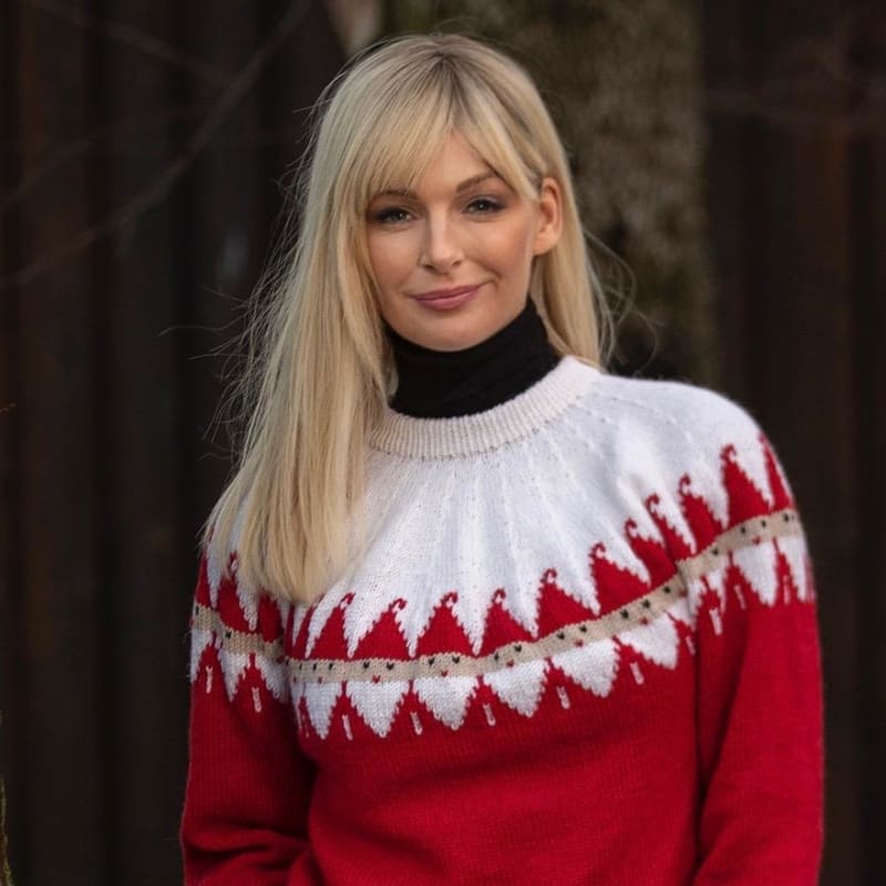 Strikk The Look: Nisse-genser rød voksen