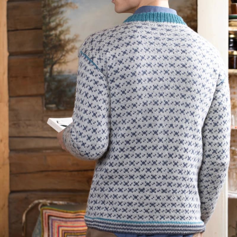 Strikk The Look: Norve-genser mørk sjøgrønn