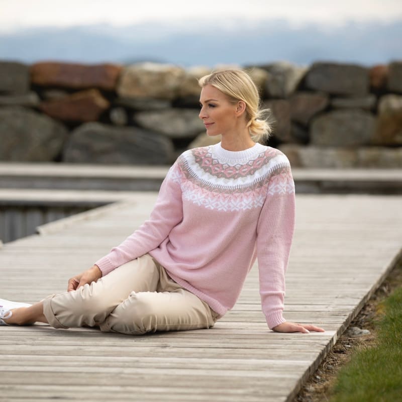 Strikk The Look: Nova-genser rosa