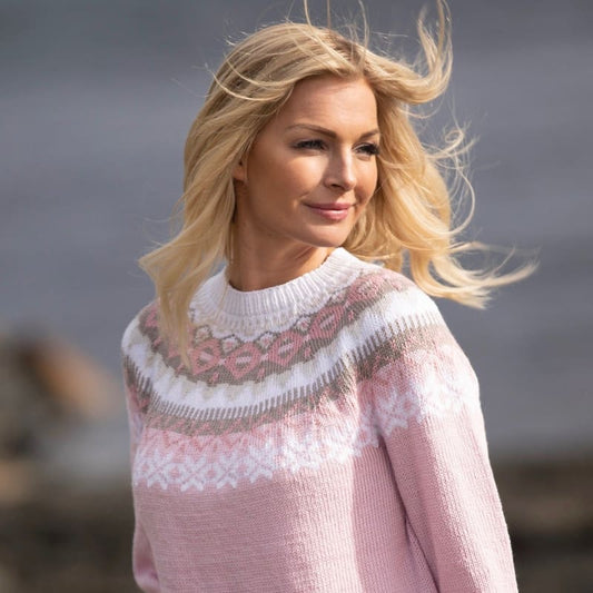 Strikk The Look: Nova-genser rosa