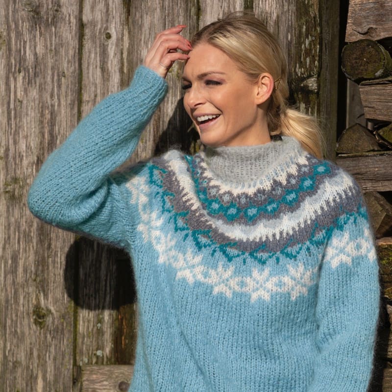 Strikk The Look: Nova-genser turkis