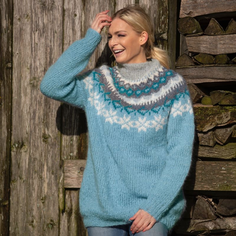 Strikk The Look: Nova-genser turkis