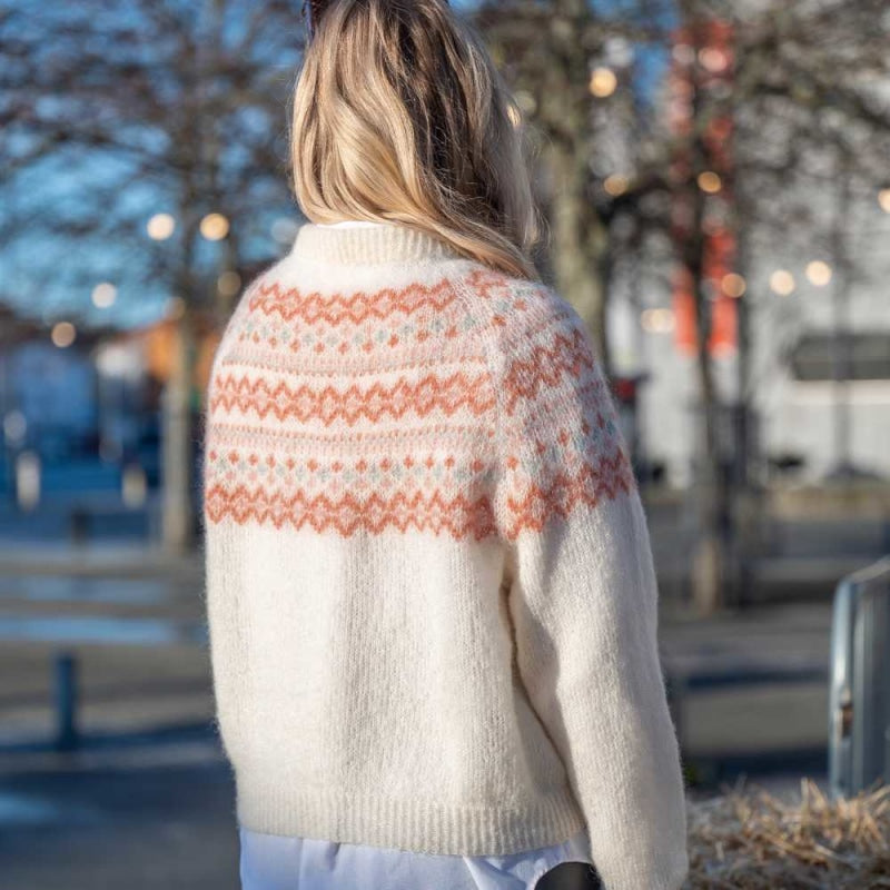 Strikk The Look: Oder-genser natur kid silk erle