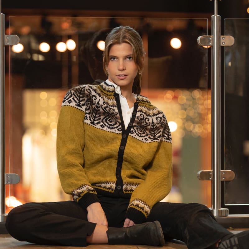 Strikk The Look: Ophelia-kofte grønn