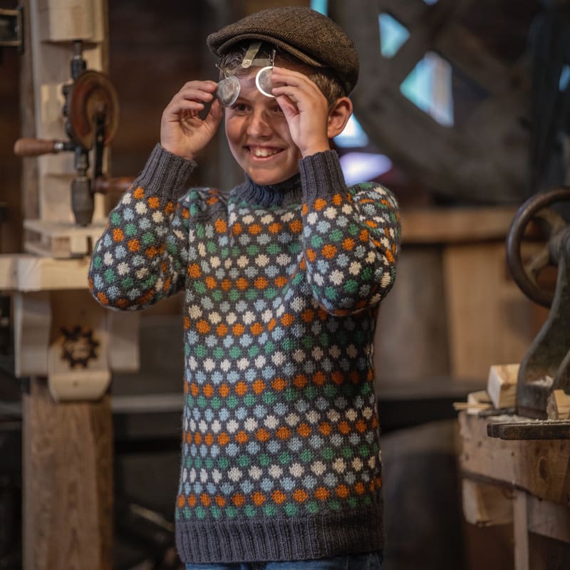 Strikk The Look: Oppfinner-genseren barn stålgrå