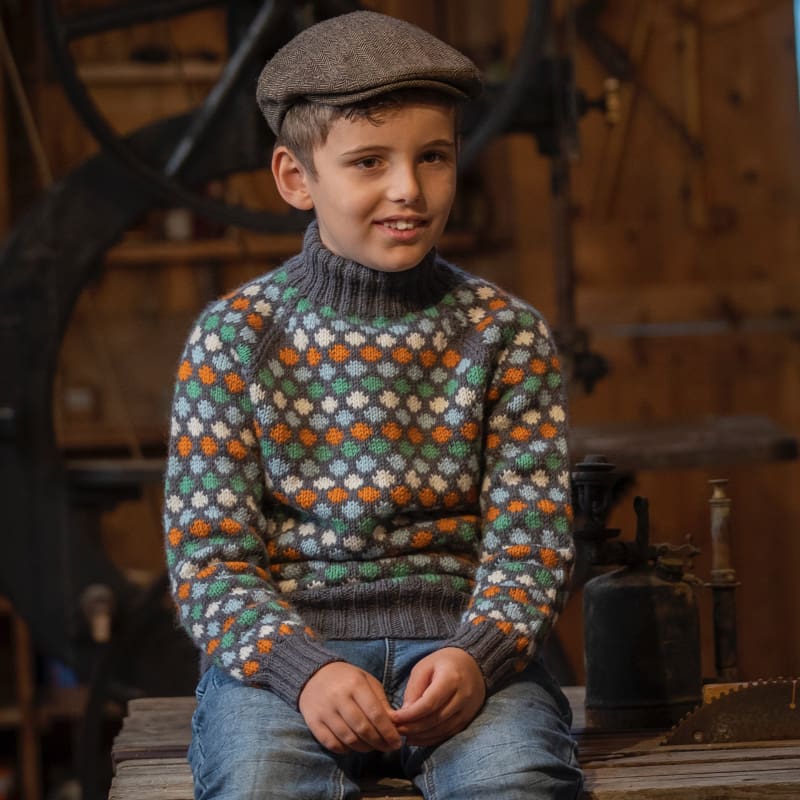 Strikk The Look: Oppfinner-genseren barn stålgrå