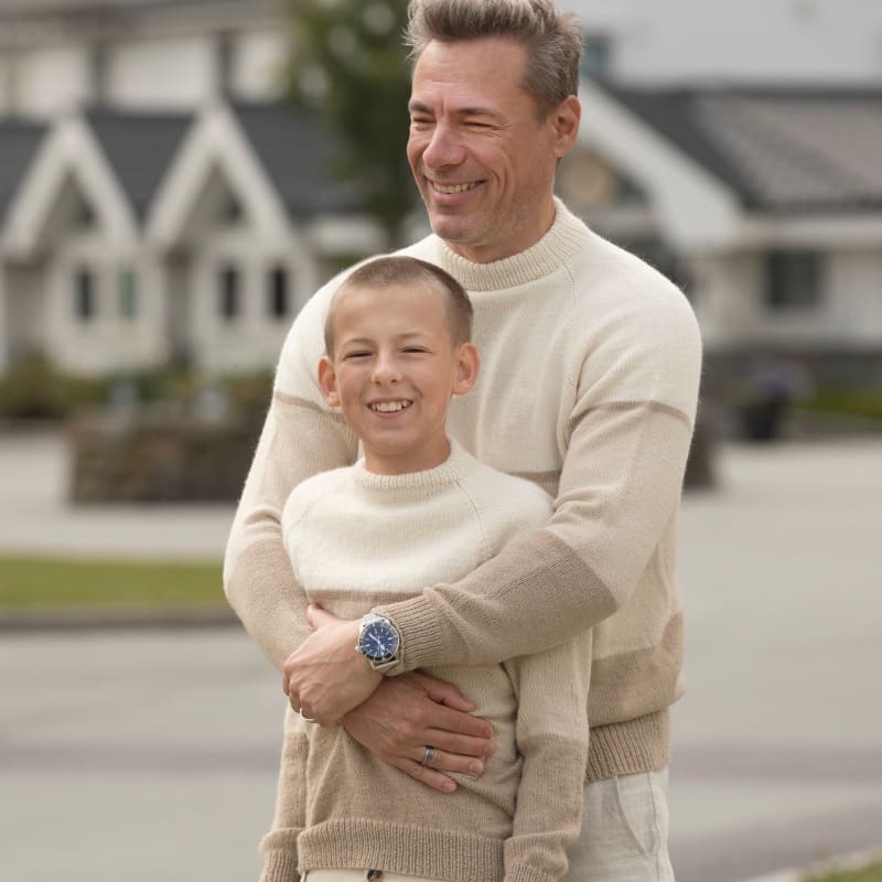 Strikk The Look: Oss-genser barn beige