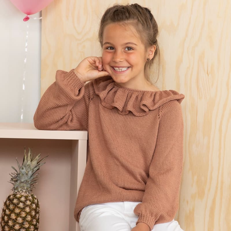 Strikk The Look: Otelie-genser brunrosa