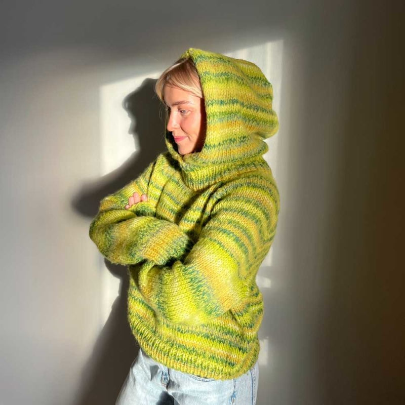 Strikk The Look: Øyunn balaklava-genser grønn