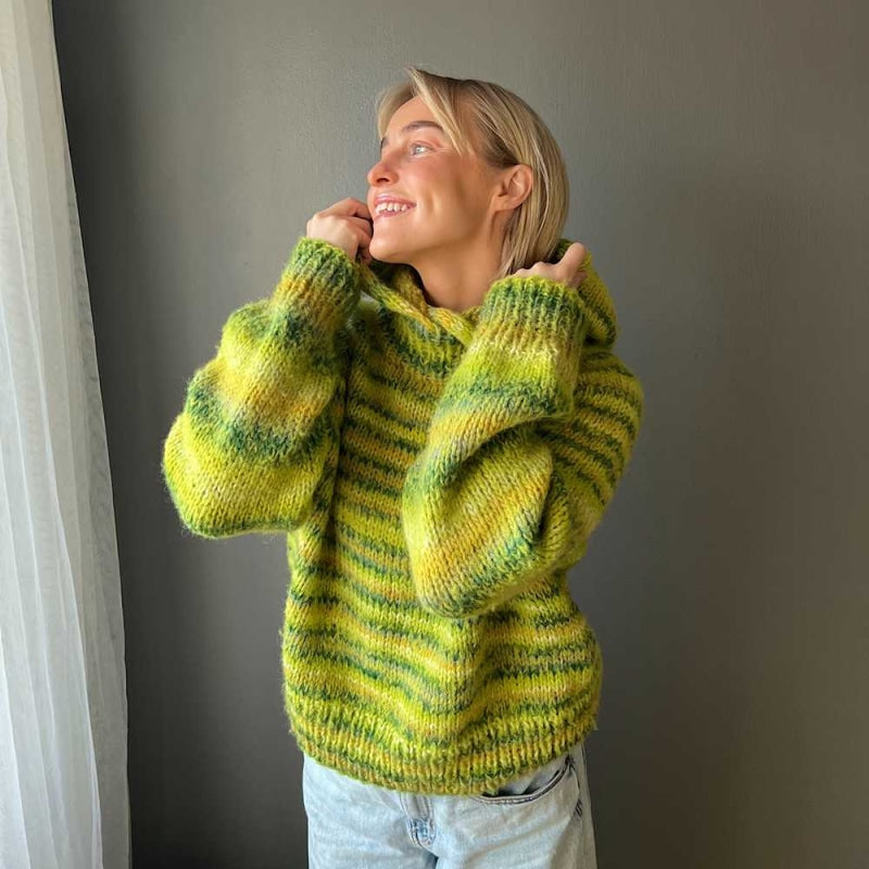 Strikk The Look: Øyunn balaklava-genser grønn