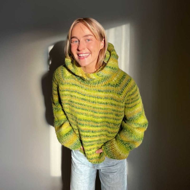 Strikk The Look: Øyunn balaklava-genser grønn