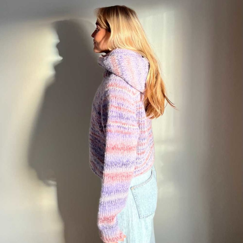 Strikk The Look: Øyunn balaklava-genser lys lillac