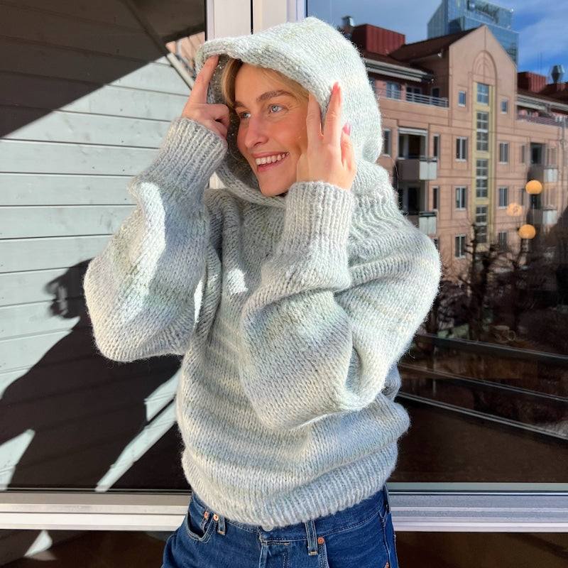 Strikk The Look: Øyunn-balaklava- genser mintgrønn
