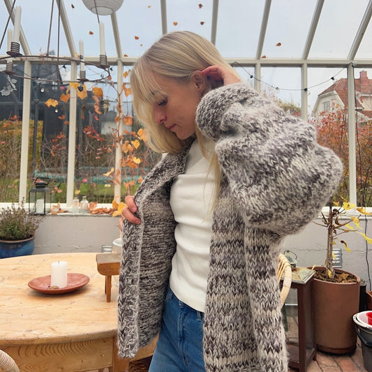 Strikk The Look: Øyunn jakke brun/natur