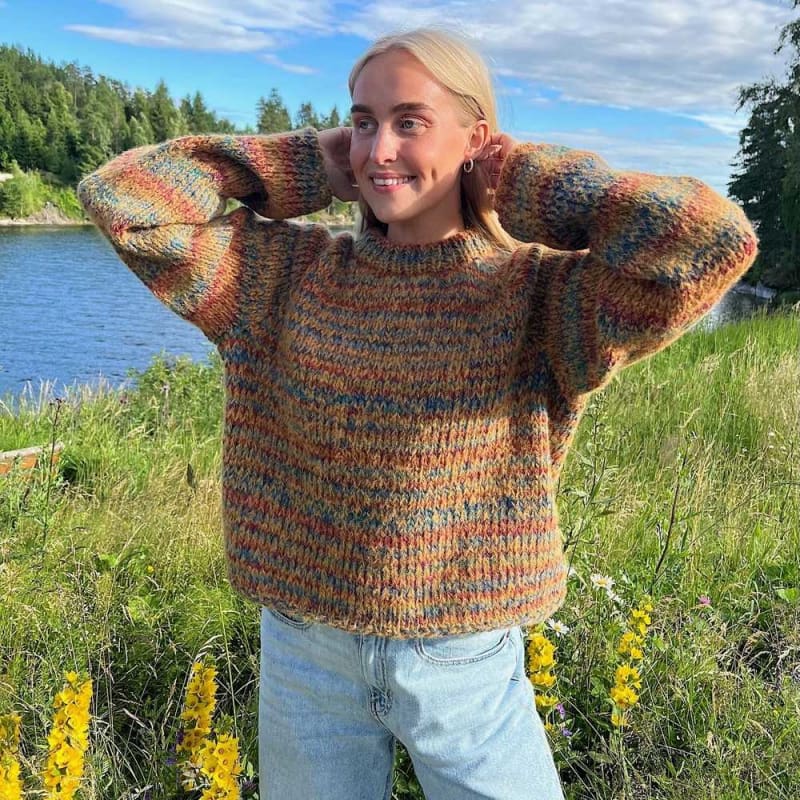 Strikk The Look: Øyunn raglan-genser gul