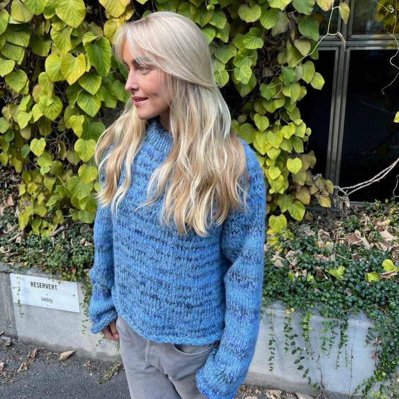 Strikk The Look: Øyunn raglan-genser lys denim